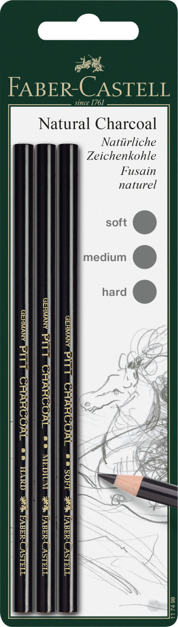 BLISTER 3 BUC CREION CARBUNE NATURAL PITT MONOCHROME S,M,H FABER BLISTER 3 BUC CREION CARBUNE NATURAL PITT MONOCHROME S,M,H FABER